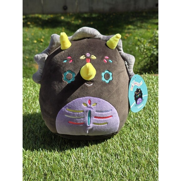 Squishmallows 8" Day of the Dead Tetero the Tricerotops New With Tags - Picture 1 of 11